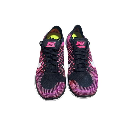 Nike Free 4.0 Flyknit Black and Pink - Size 6.5 - Picture 4 of 5